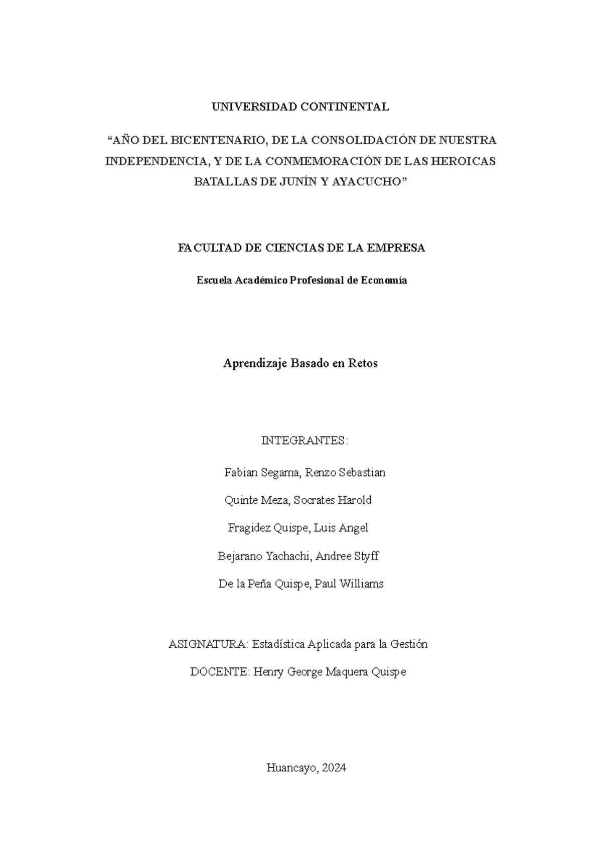 Informe ABR - Trabajo Final de Estadística Aplicada (EAP) - Document Preview