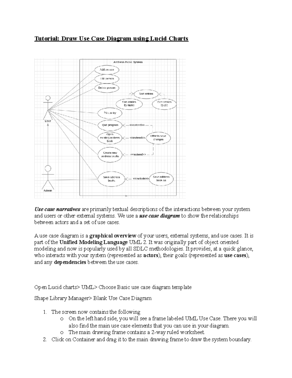Uml Use Case Diagram Tutorial Lucidchart