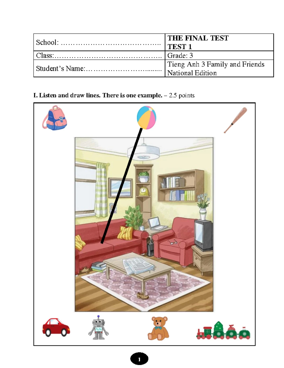 ANSWER KEY: FINAL TEST 1 - TIENG ANH 3 (FAMILY & FRIENDS) - Studocu