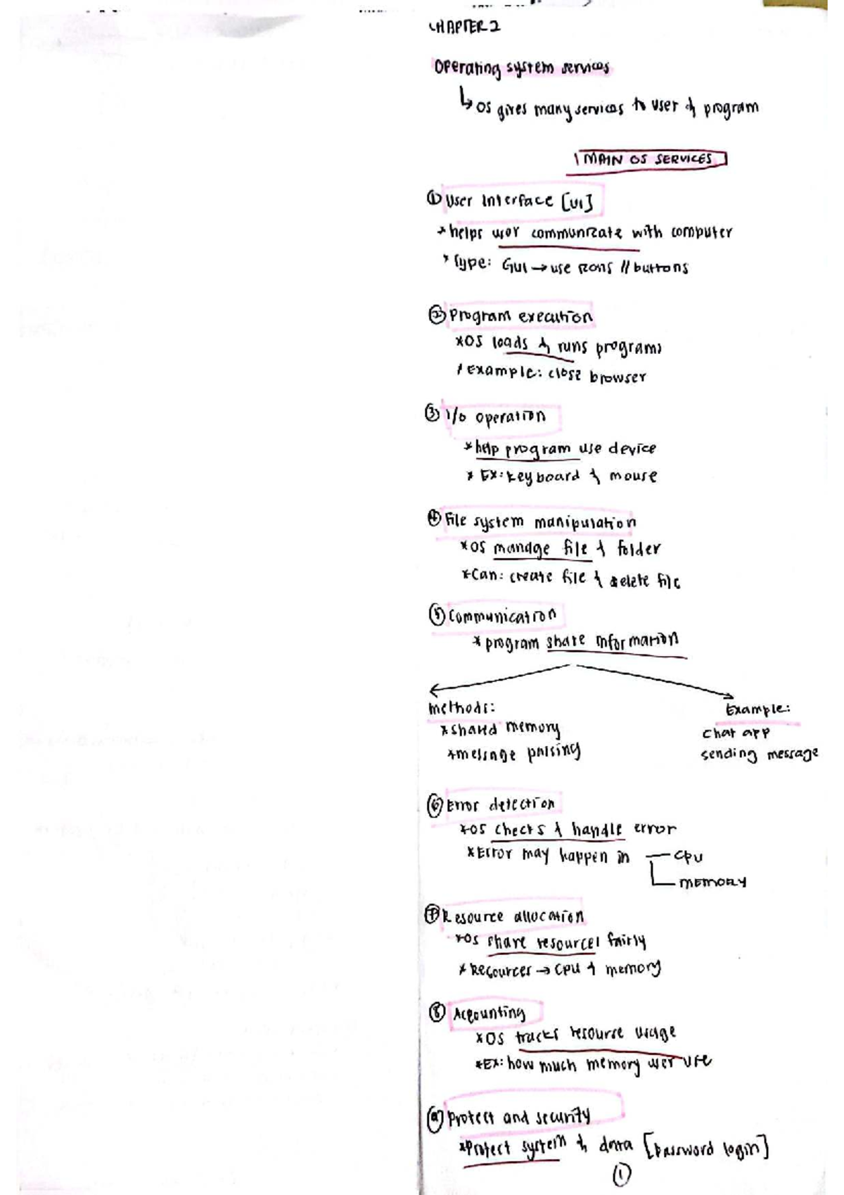 OS CHAP 2 - NOTES: Understanding User Interface & Program Execution ...