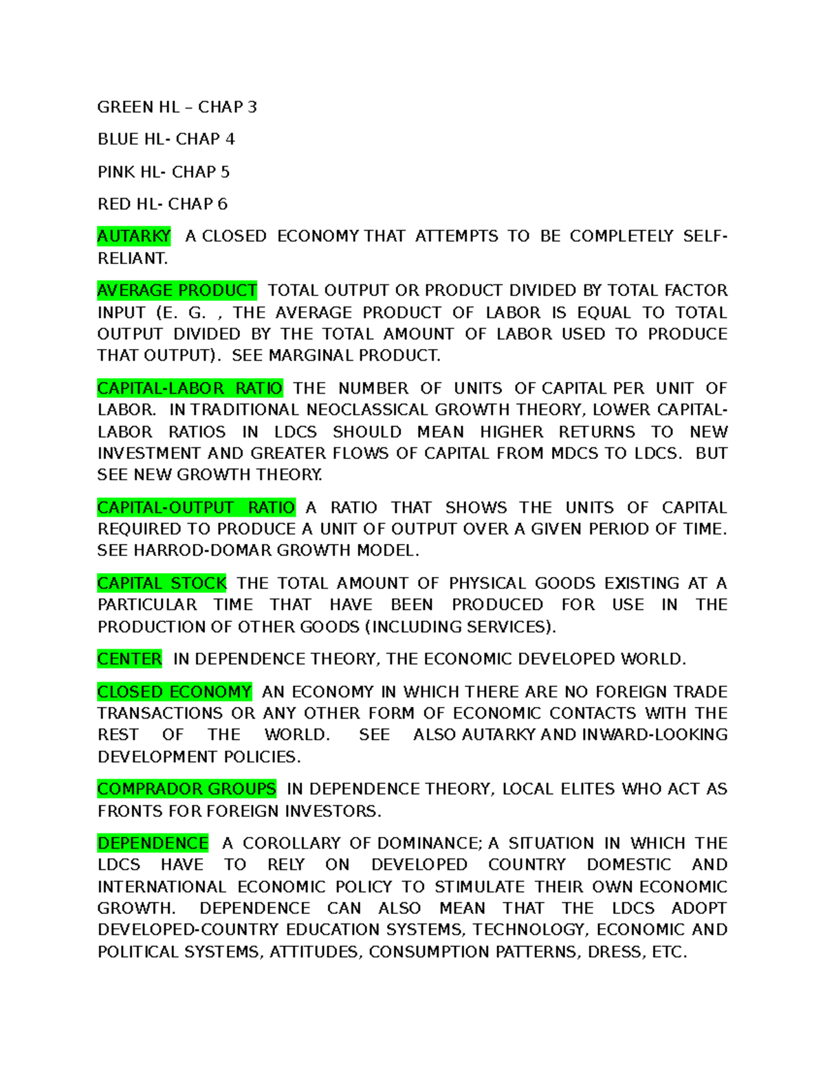 ECO 101: Key Concepts from Chapters 3-6 on Economic Theories and Models ...
