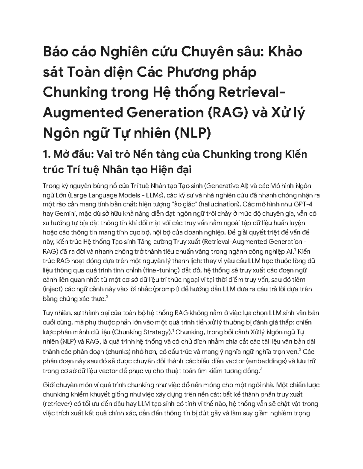 Nghiên cứu Chuyên sâu về Các Phương Pháp Chunking Dữ Liệu trong RAG và ...