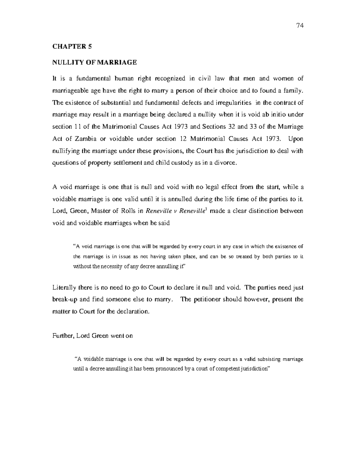 Chapter 5: Understanding Marriage Nullity - Final Exam Notes - Studocu