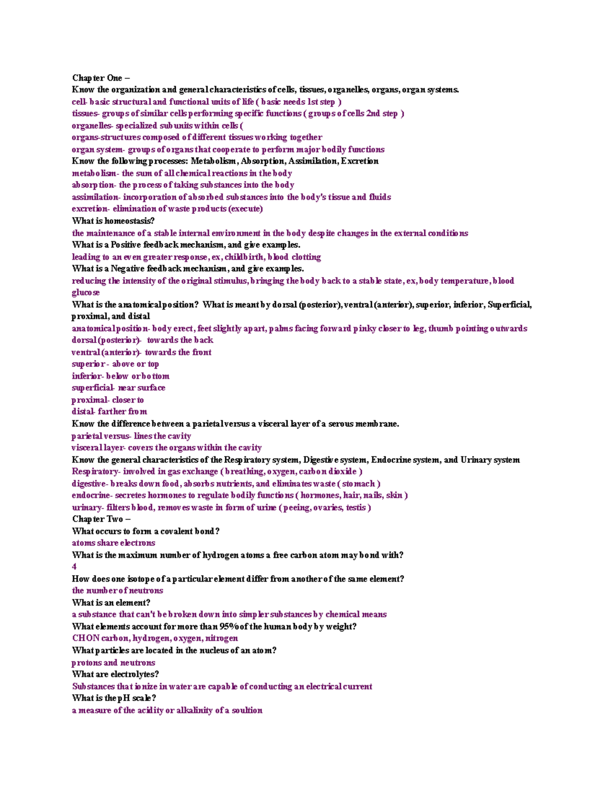 Biology 101: Chapter Notes on Cell Structure, Functions & Systems - Studocu