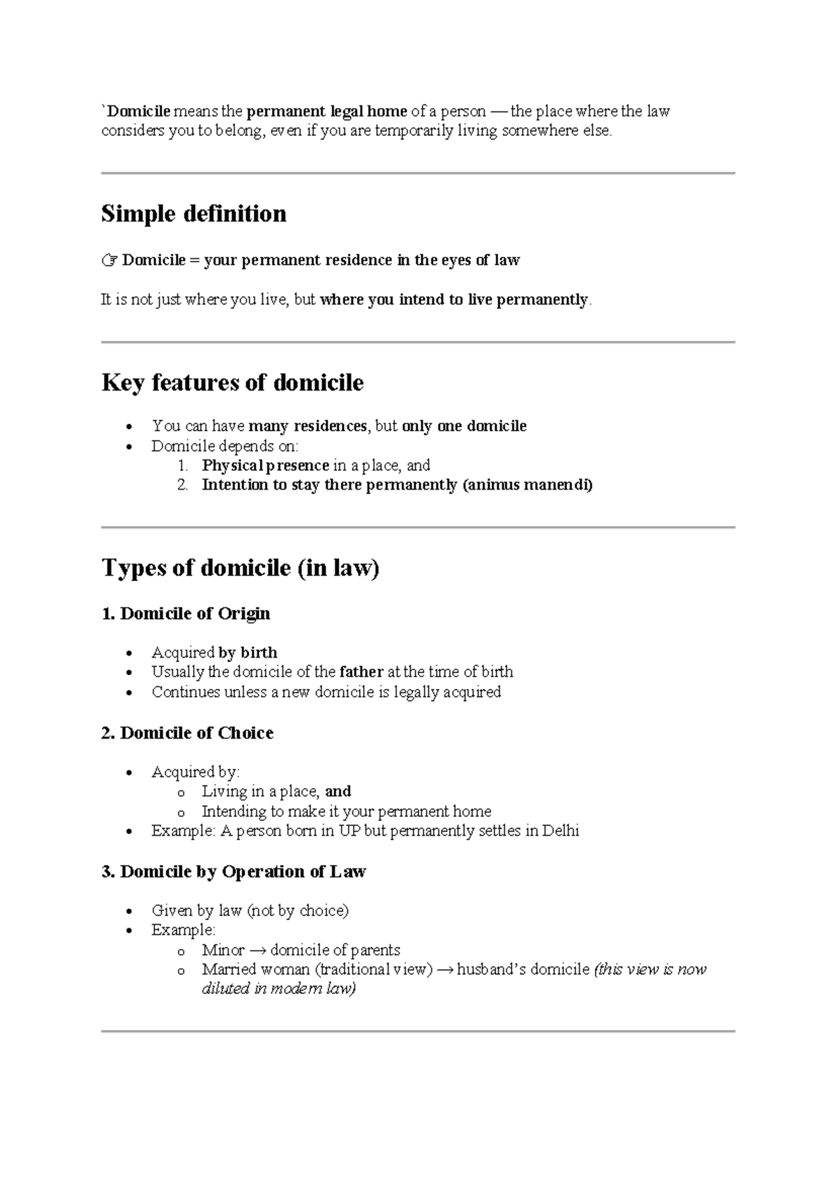 Domicile Explained: Legal Home and Its Key Features (Article 16) - Studocu