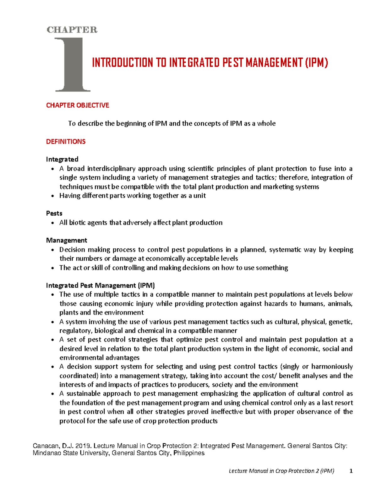 Module 2: Introduction to Integrated Pest Management (IPM) - Sai ...
