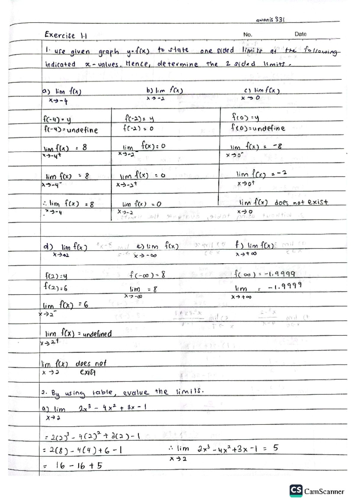 MAT097 Exercise 1.1: Key Concepts and Solutions - Studocu