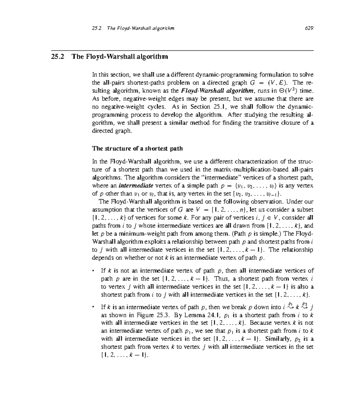 Floyd-Warshall Algorithm: Shortest Paths in Directed Graphs (CS 25.2 ...