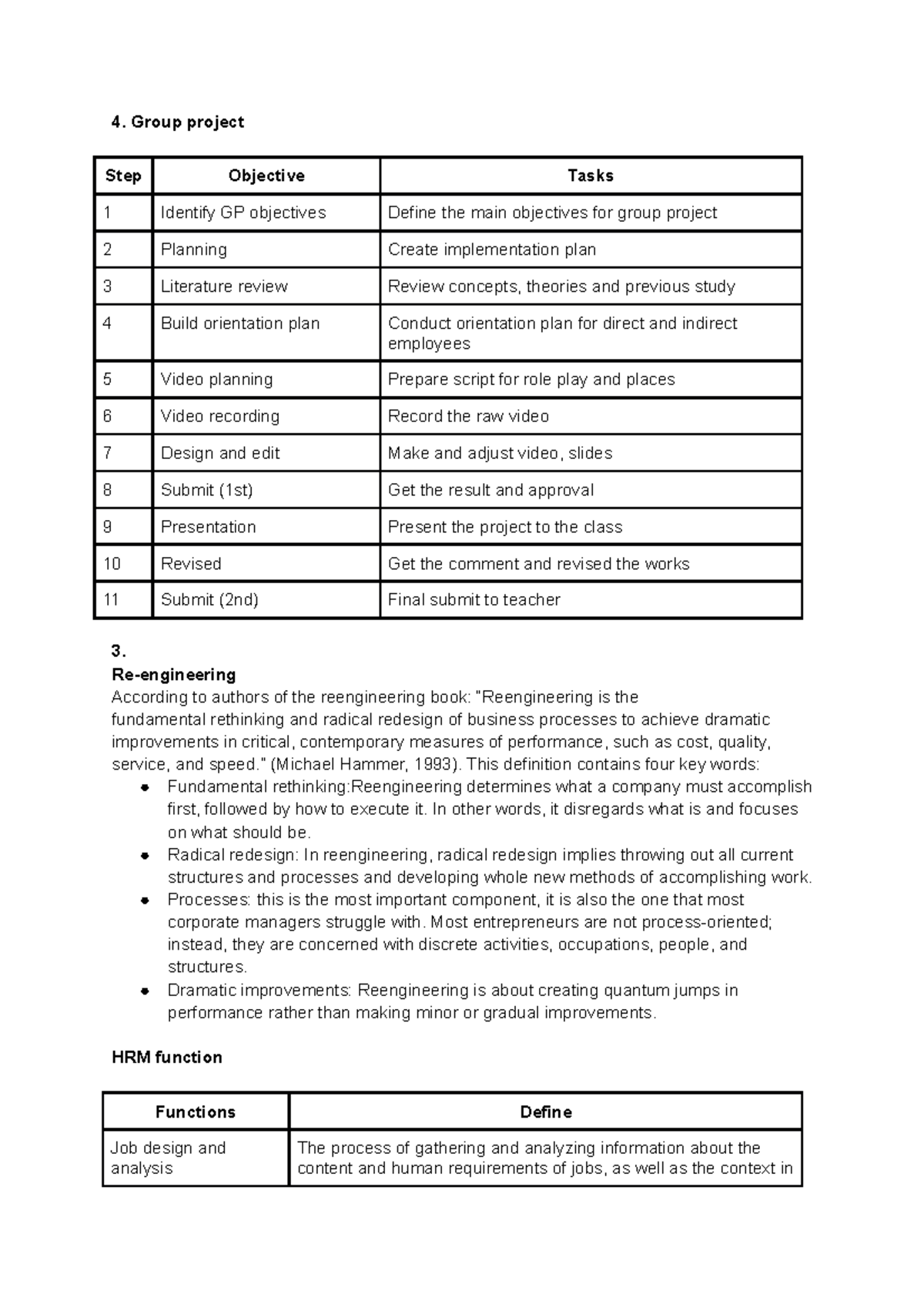 HRM - Chapter 2 Retail Strategic Planning and - Group project Step ...