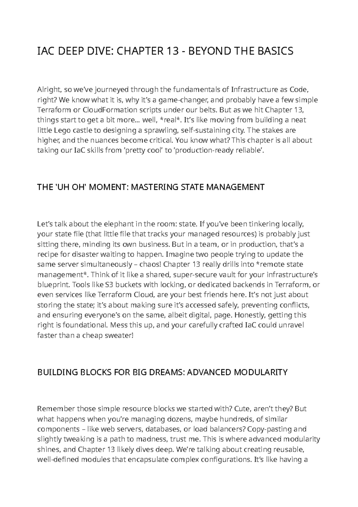 IAC 101: Chapter 13 Review - Mastering State Management & Modularity ...