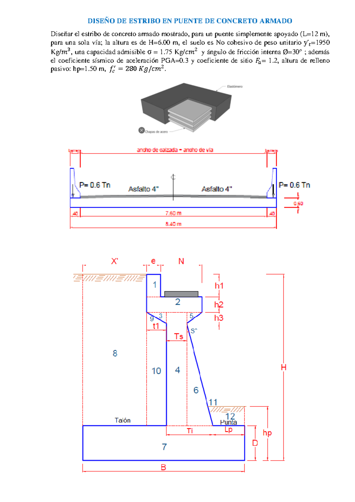 02 Diseño de Estribos para Puente de Concreto Armado - Document Preview