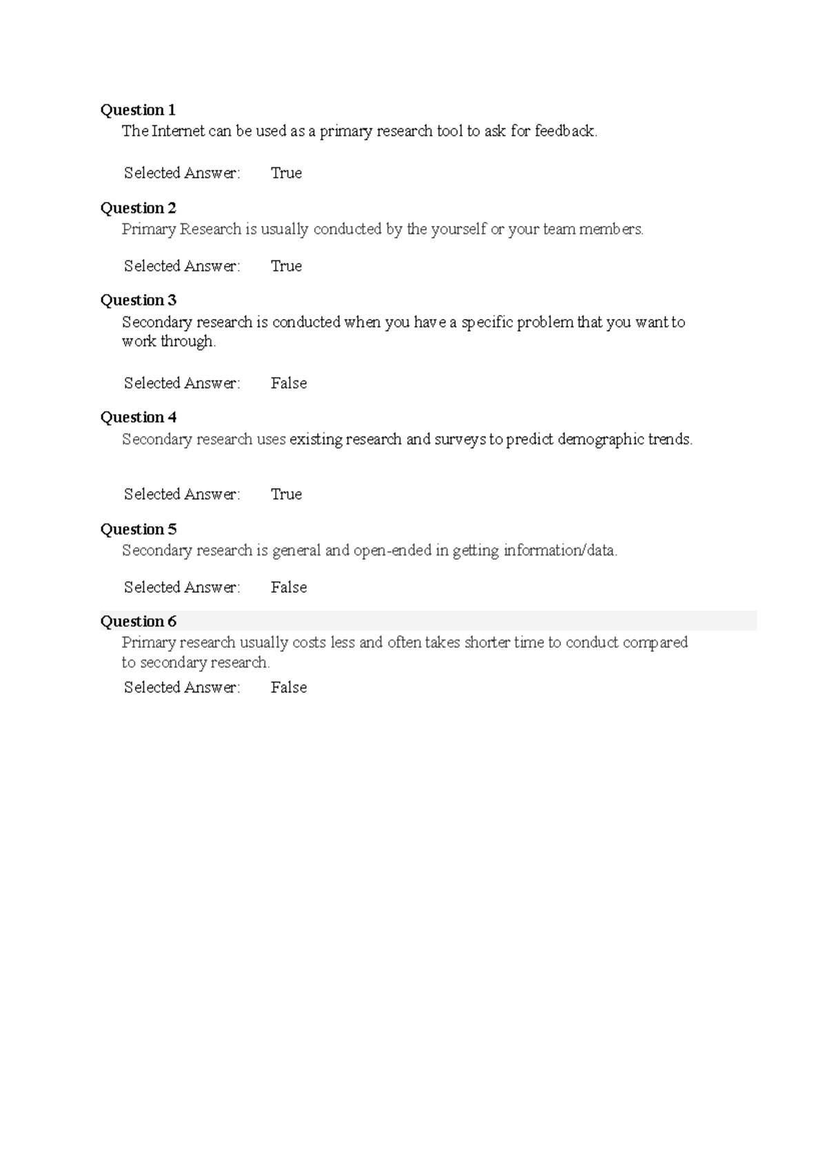 Q3 - Research Methods Quiz Answers and Explanations - Studocu