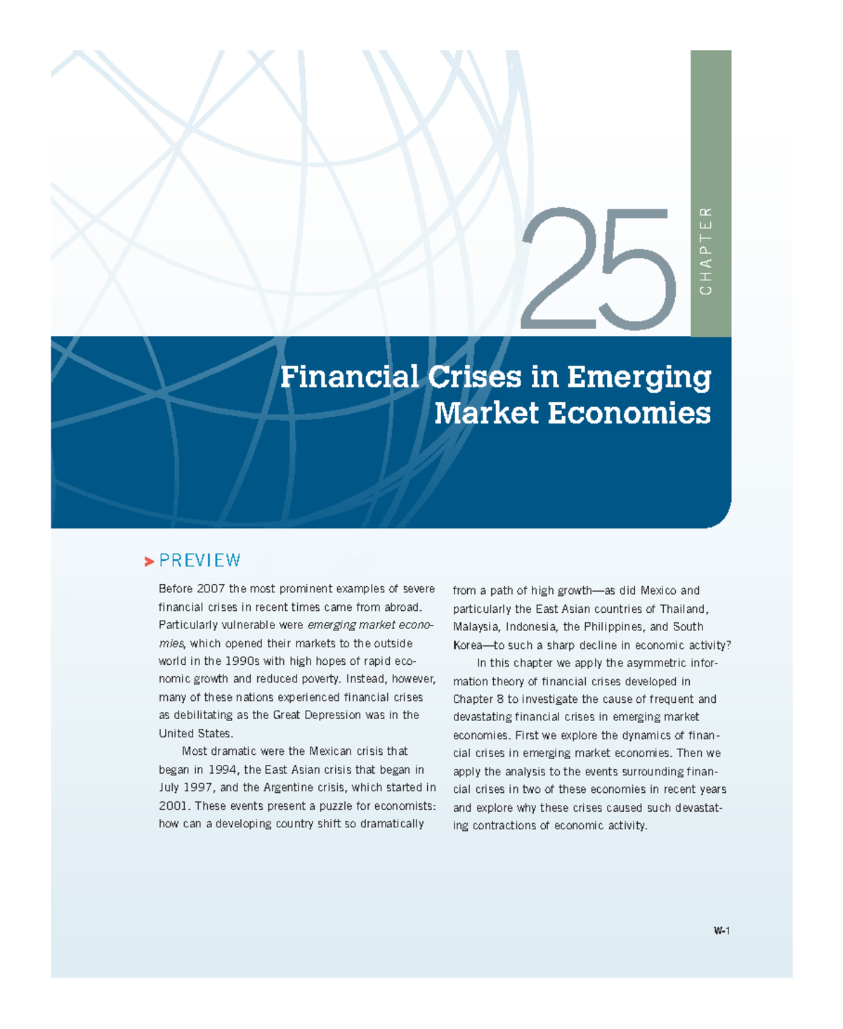 Financial Crises in Emerging Market Economies - Chapter Insights W-25 -  Studocu