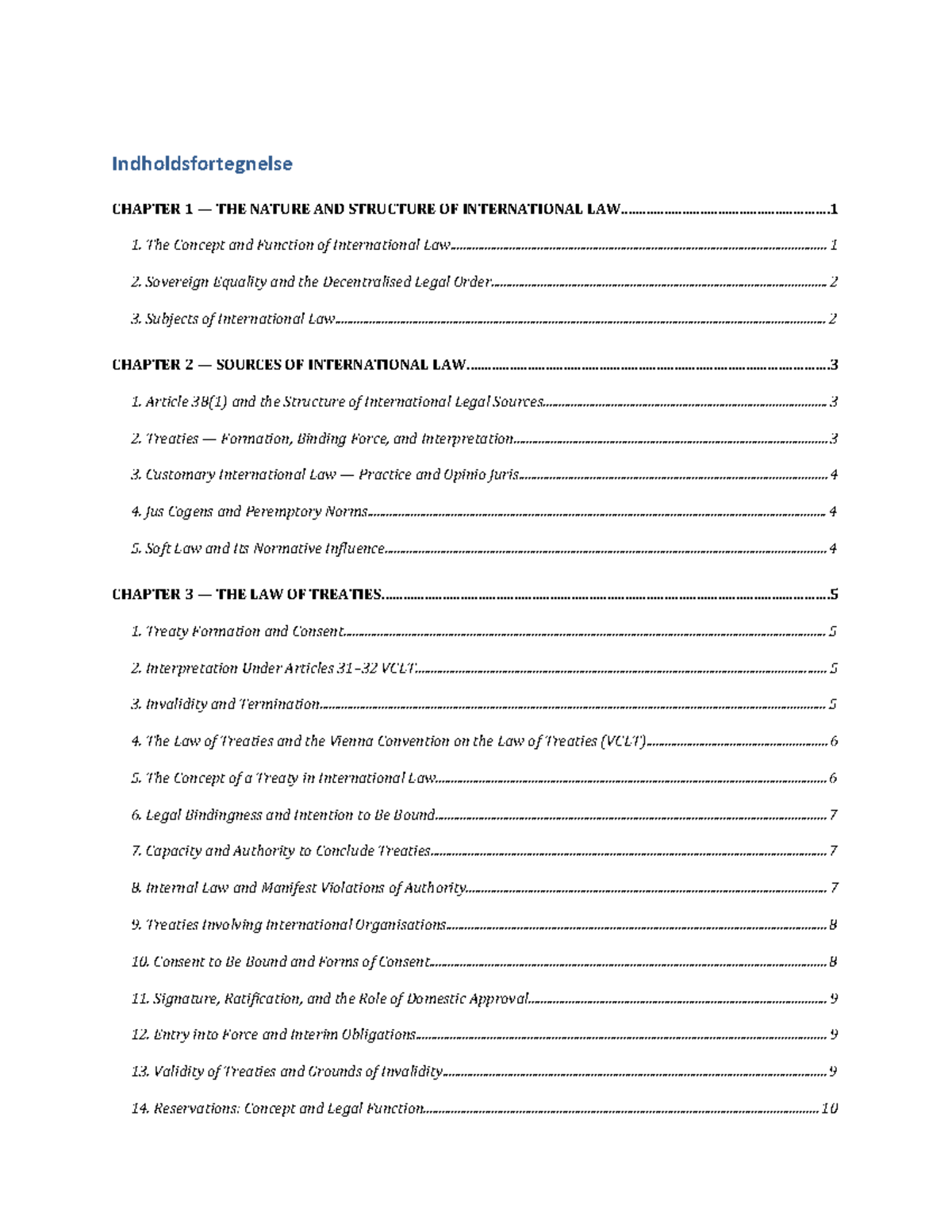 International Law Overview: Key Concepts and Treaties (IL 101) - Studocu