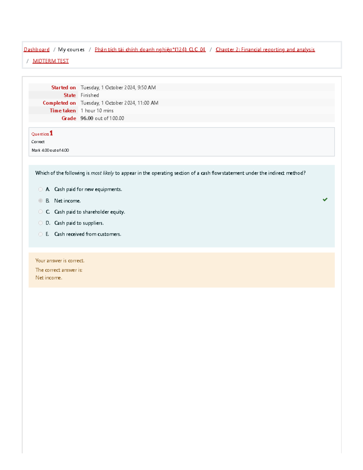 Financial Reporting and Analysis (800505125) Midterm Test Review - Studocu