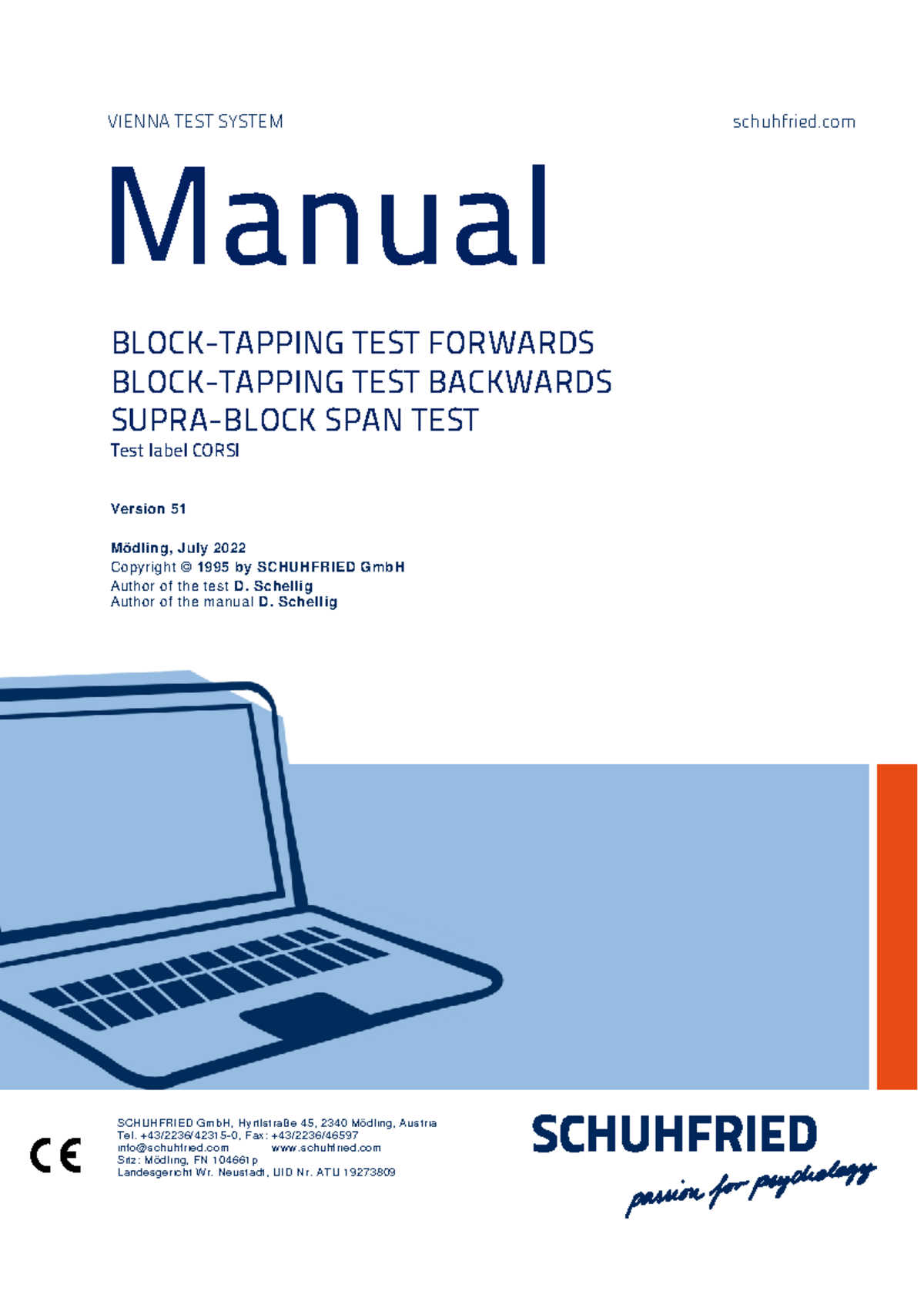 CORSI Manual: Comprehensive Guide to Immediate Block Span Tests - Studocu