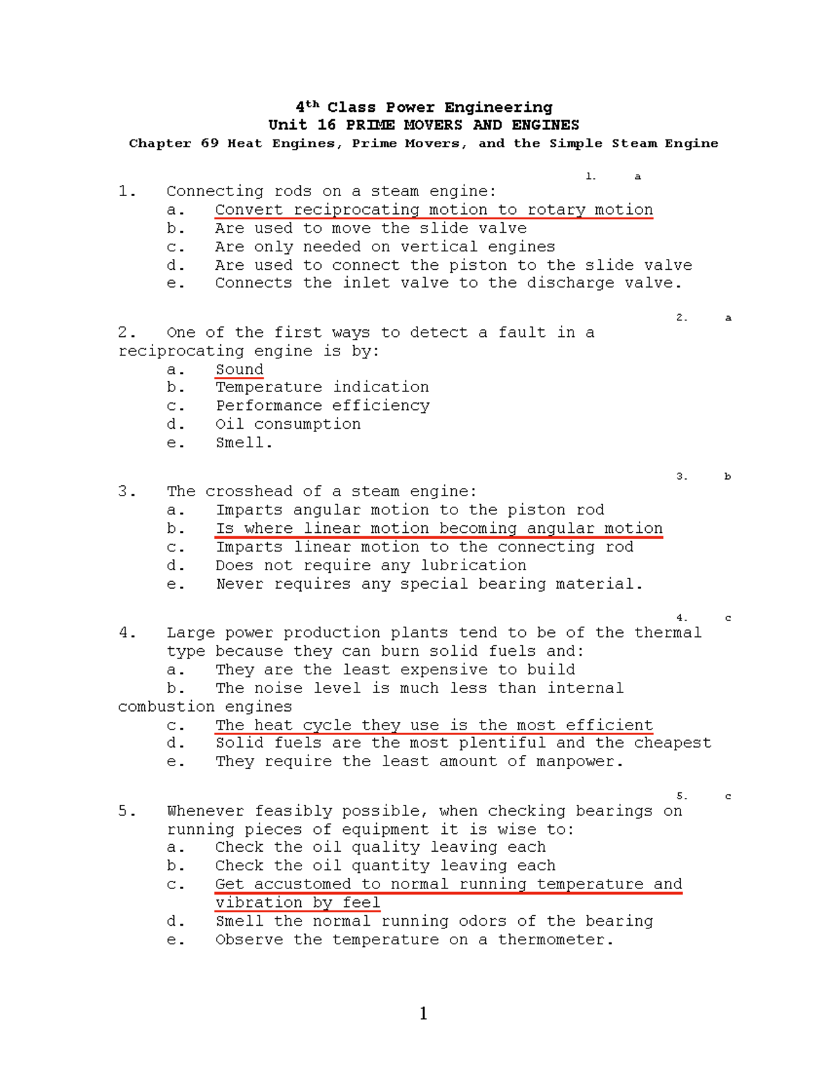 4th Class Power Engineering Unit 16: Prime Movers & Engines - Chapter ...
