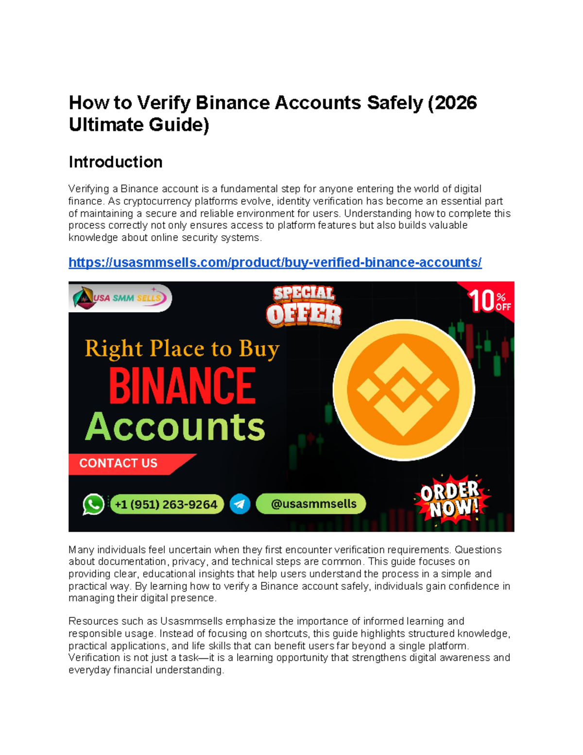 Exploring Blockchain Opportunities with Verified Binance Accounts - Studocu