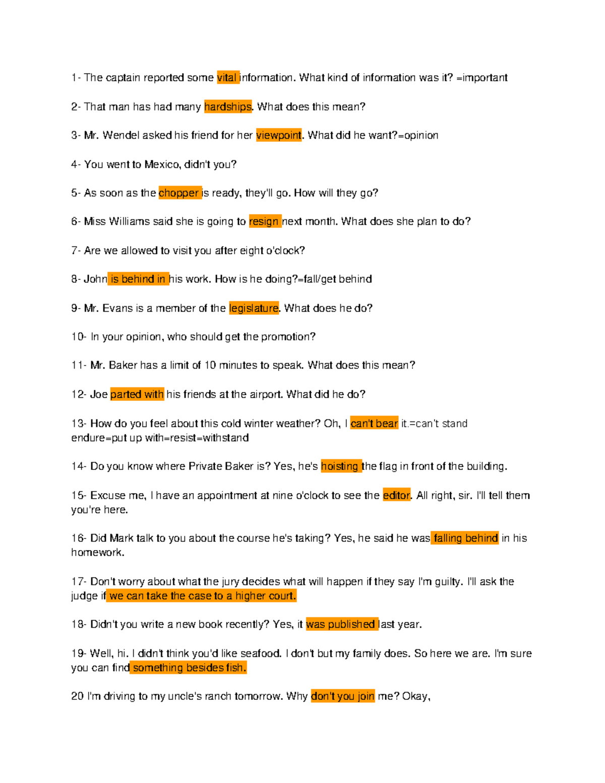 Book 26 Script - ALCPT Practice Questions and Answers - Studocu
