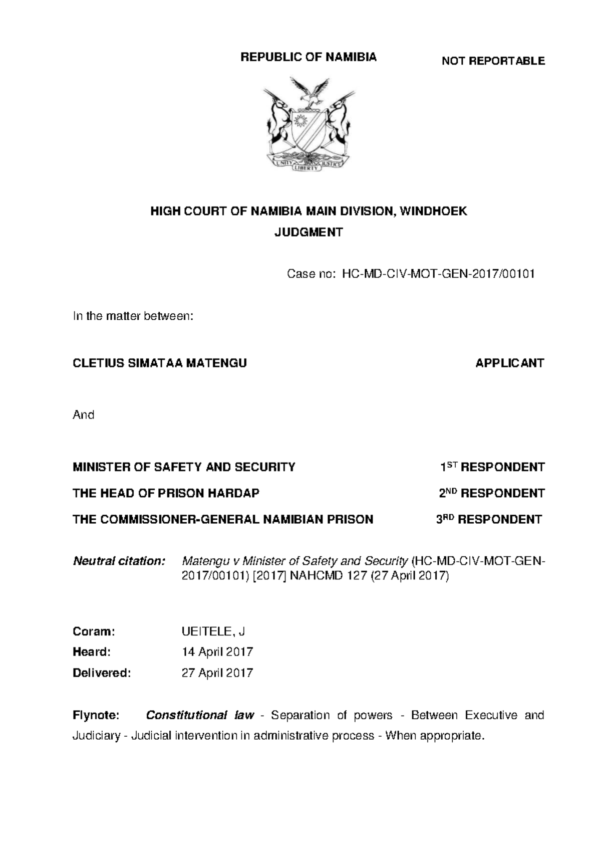 2017-nahcmd-127 - case - REPUBLIC OF NAMIBIA HIGH COURT OF NAMIBIA MAIN ...