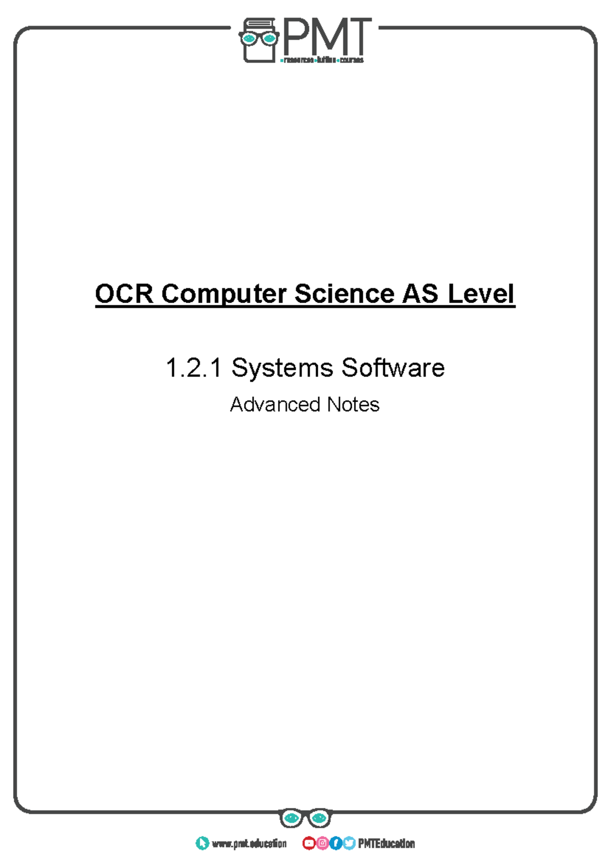 AS Level CS 1.2.1: Comprehensive Guide to Systems Software - Studocu