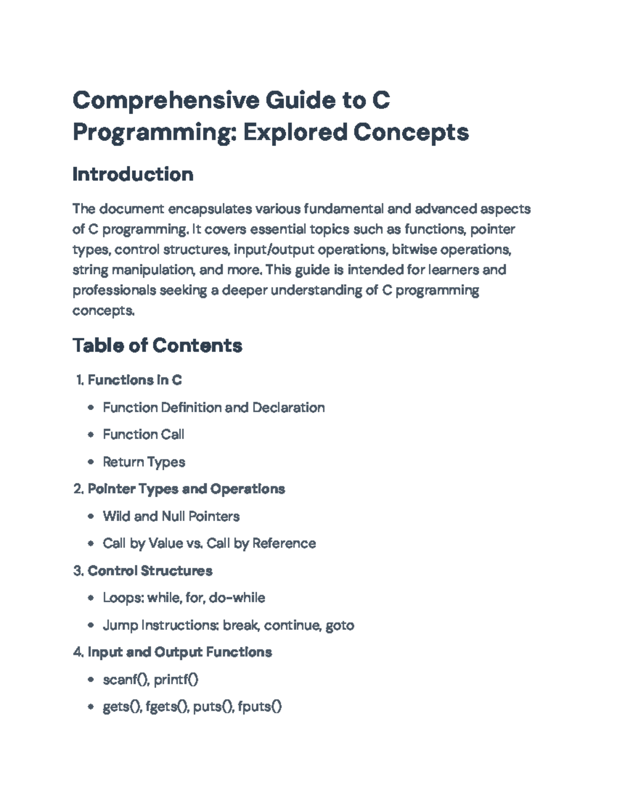 C Programming Concepts: A Comprehensive Guide for Learners ...
