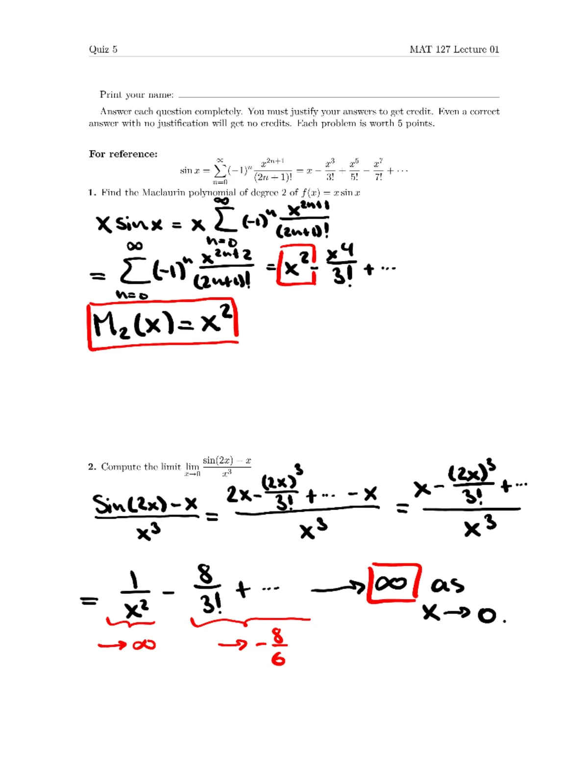 Lecture Notes on Sequences - Mathematics 101 (MATH 101) - Studocu