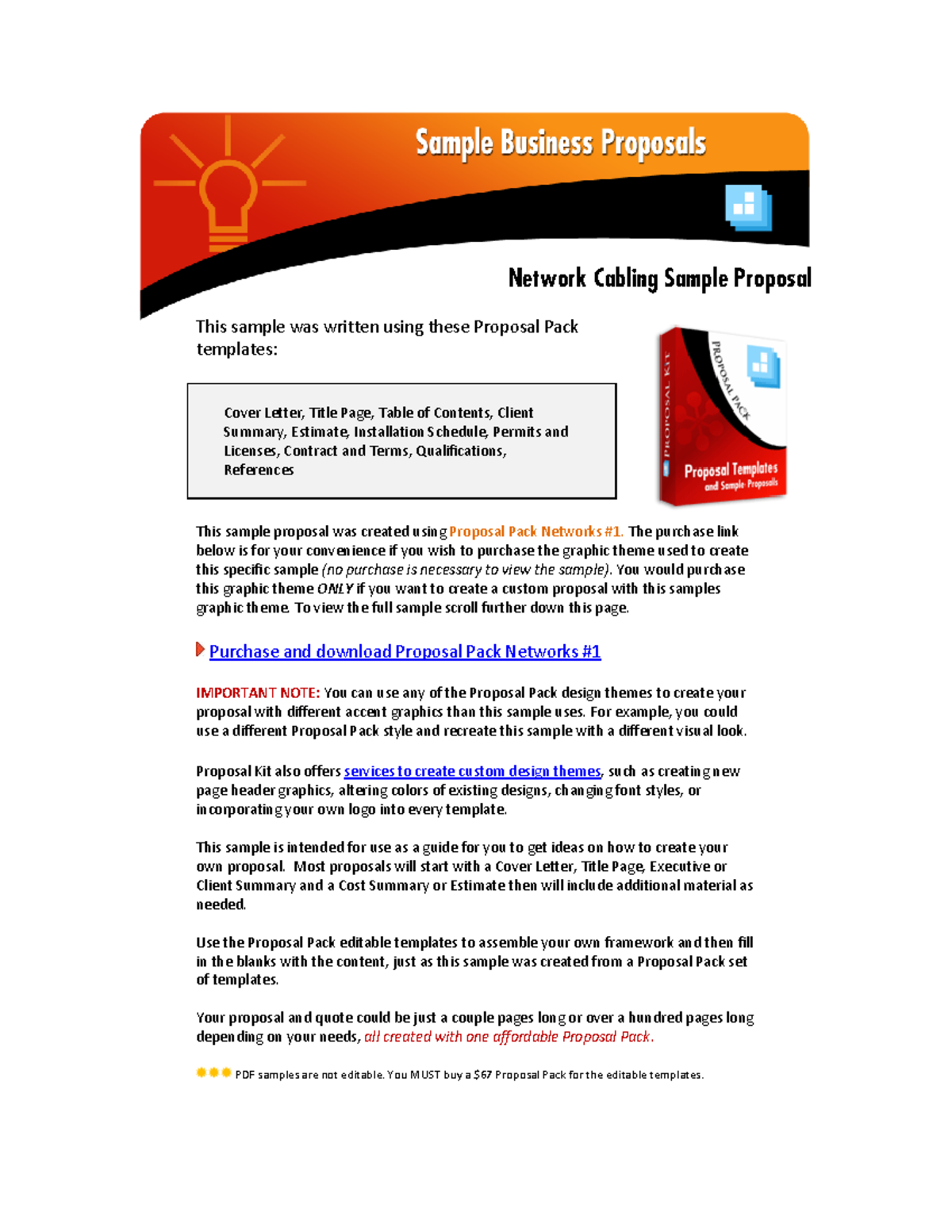 49195782 Sample Networking Proposal - Network Cabling Sample Proposal ...