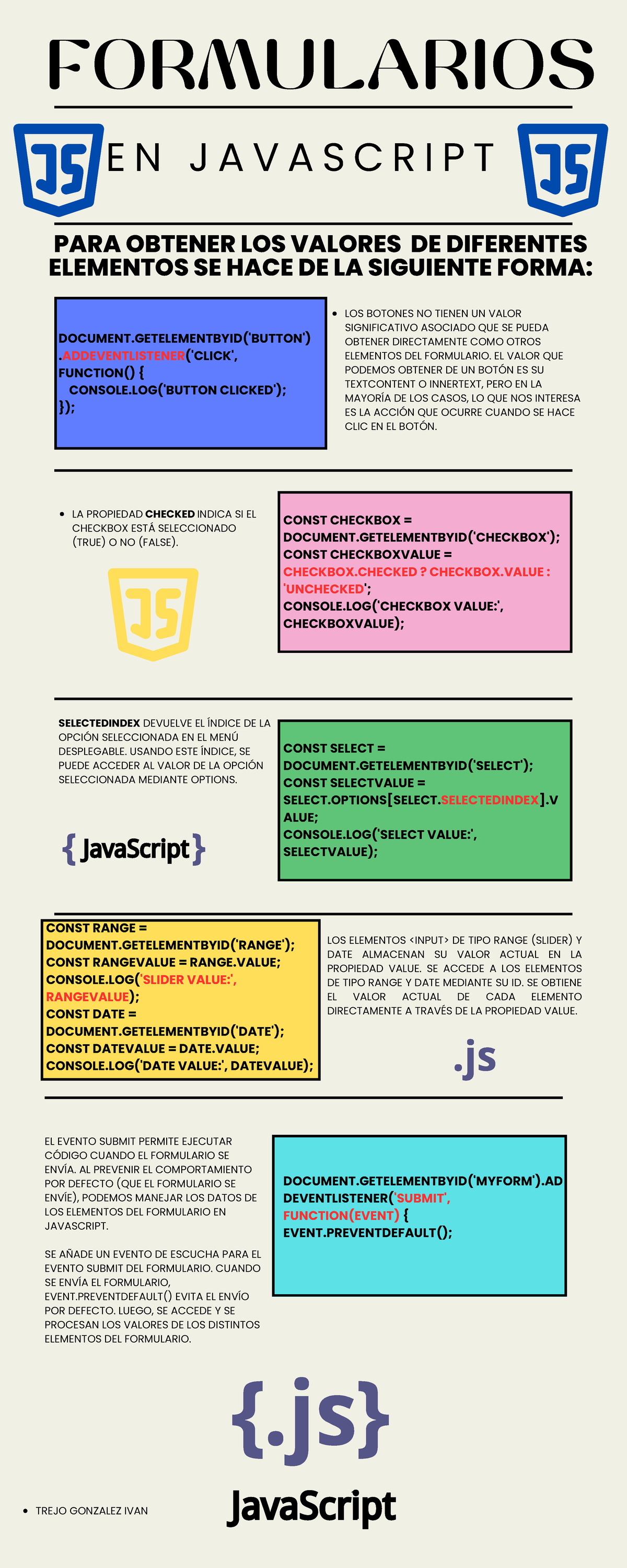 Formularios en JavaScript: Obtención de Valores de Elementos - Studocu