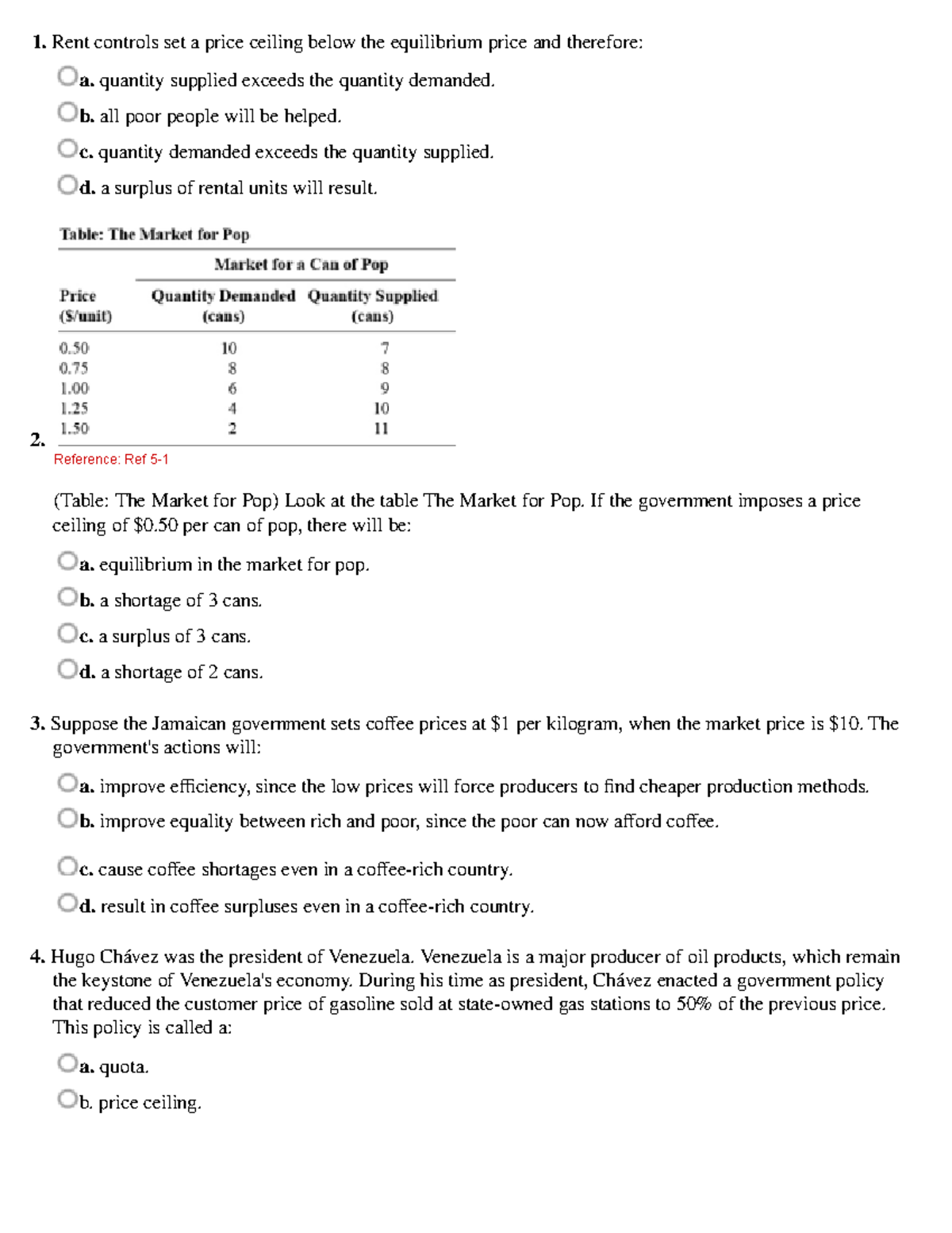 ECN 104 PS5 - Problem Set 5 Notes for ECN 104 - Rent controls set a ...