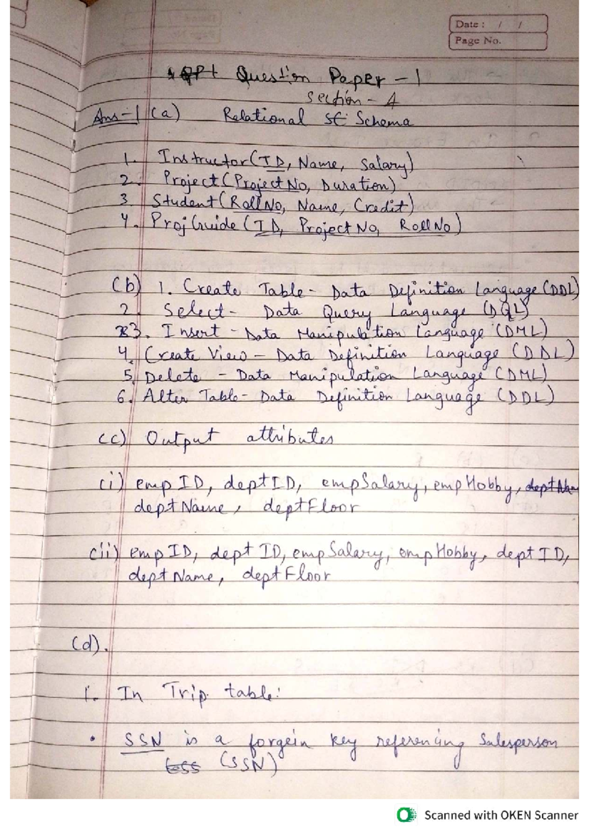 DBMS Assignment: Relational Schema and Normalization Concepts - Studocu