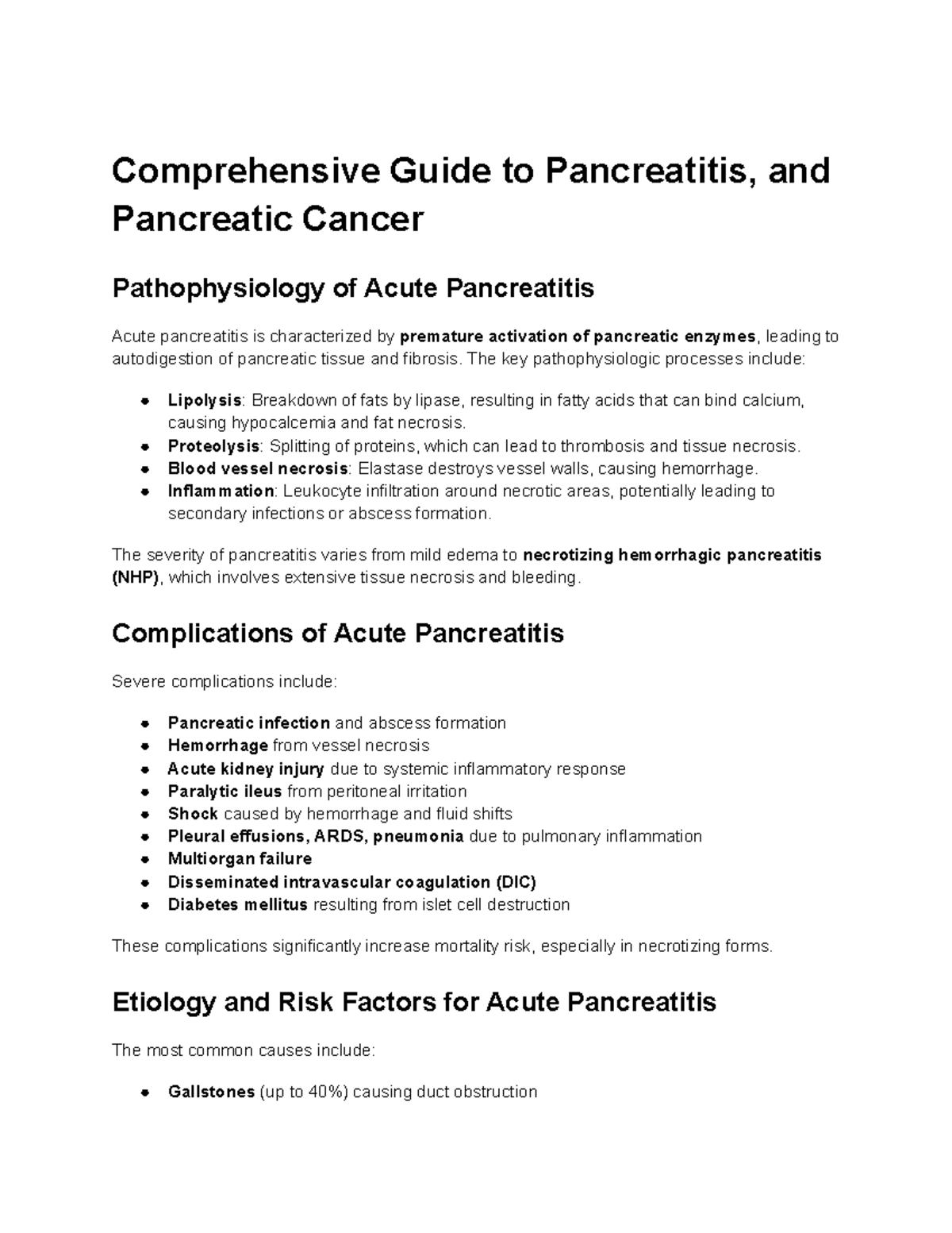 Comprehensive Guide to Acute Pancreatitis & Pancreatic Cancer ...