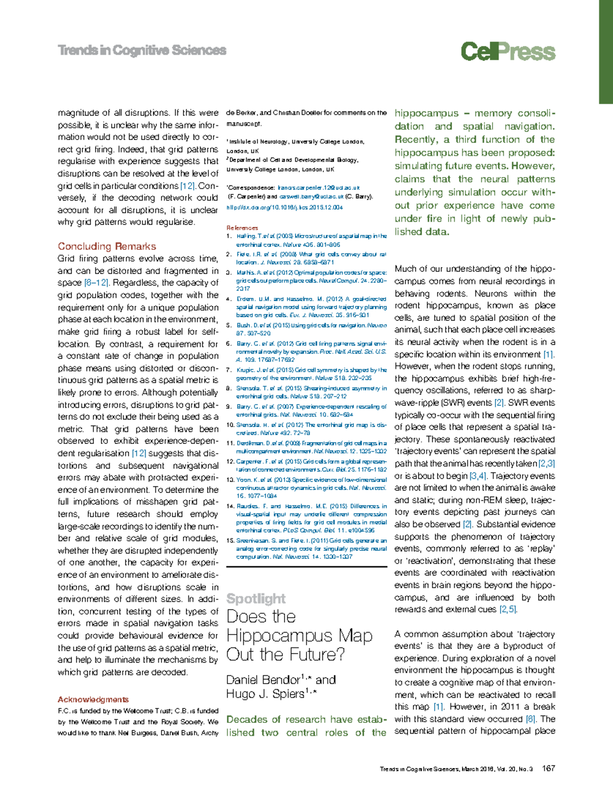 Hippocampus and Future Mapping: Insights from 2016 Research - Studocu