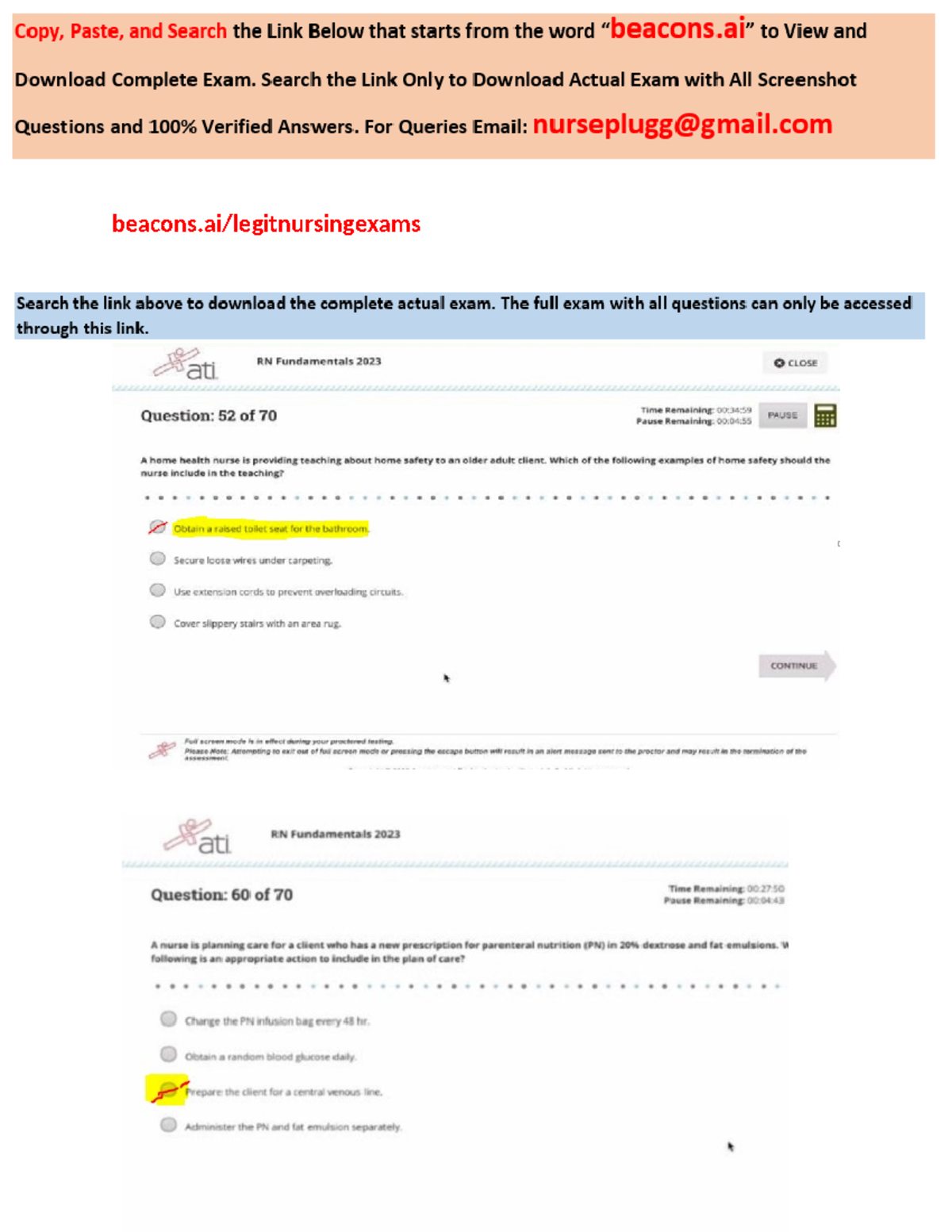 2025 ATI RN Fundamentals Proctored Exam NGN: 70 Q&A for Success - Studocu