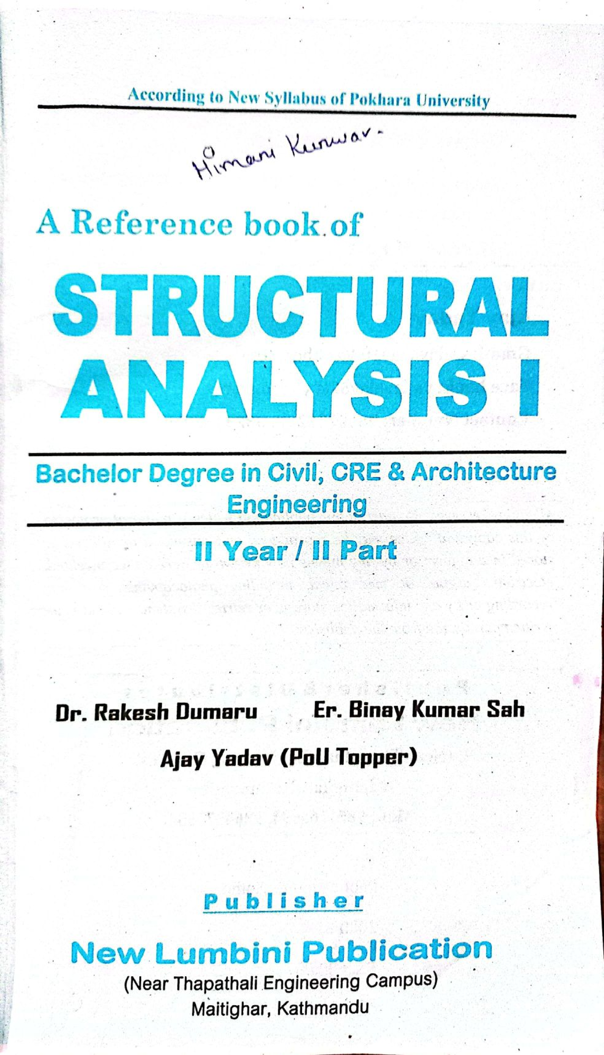 Structural Analysis I - Course Notes Summary - Studocu