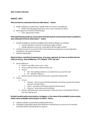 Exam 2 Notes on Classical and Operant Conditioning Principles - Exam 2 ...