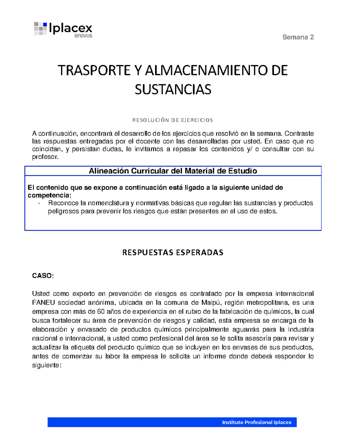 Semana 2: Transporte y Almacenamiento de Sustancias - Ejercicios ...