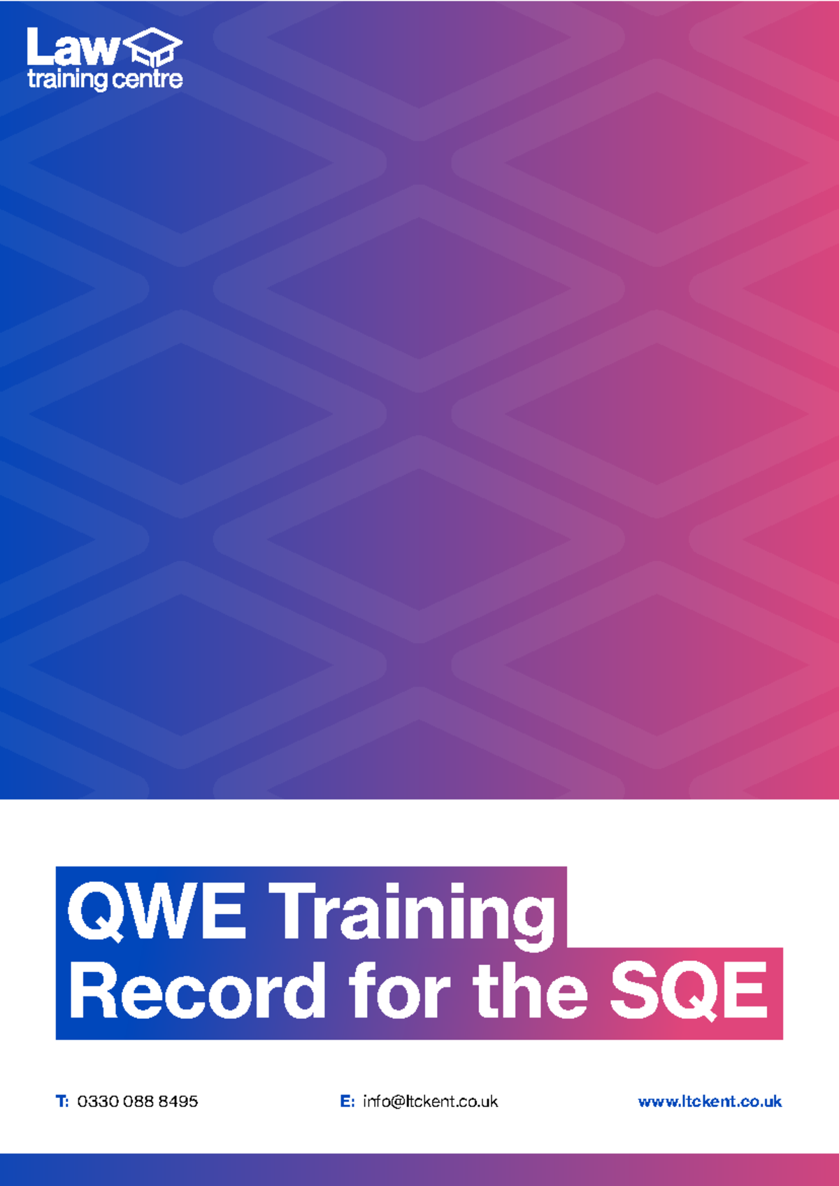 LTC QWE Training Record for SQE: Candidate Experience & Competences ...