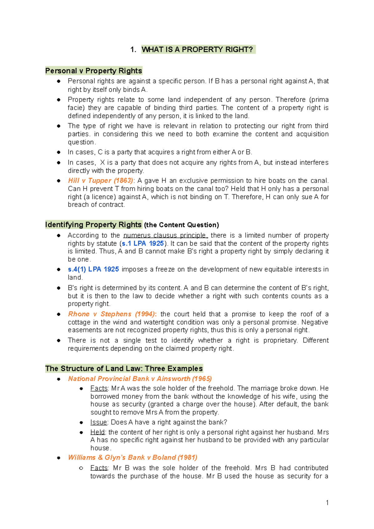 Property Law: Key Concepts and Case Studies on Rights and Licences ...