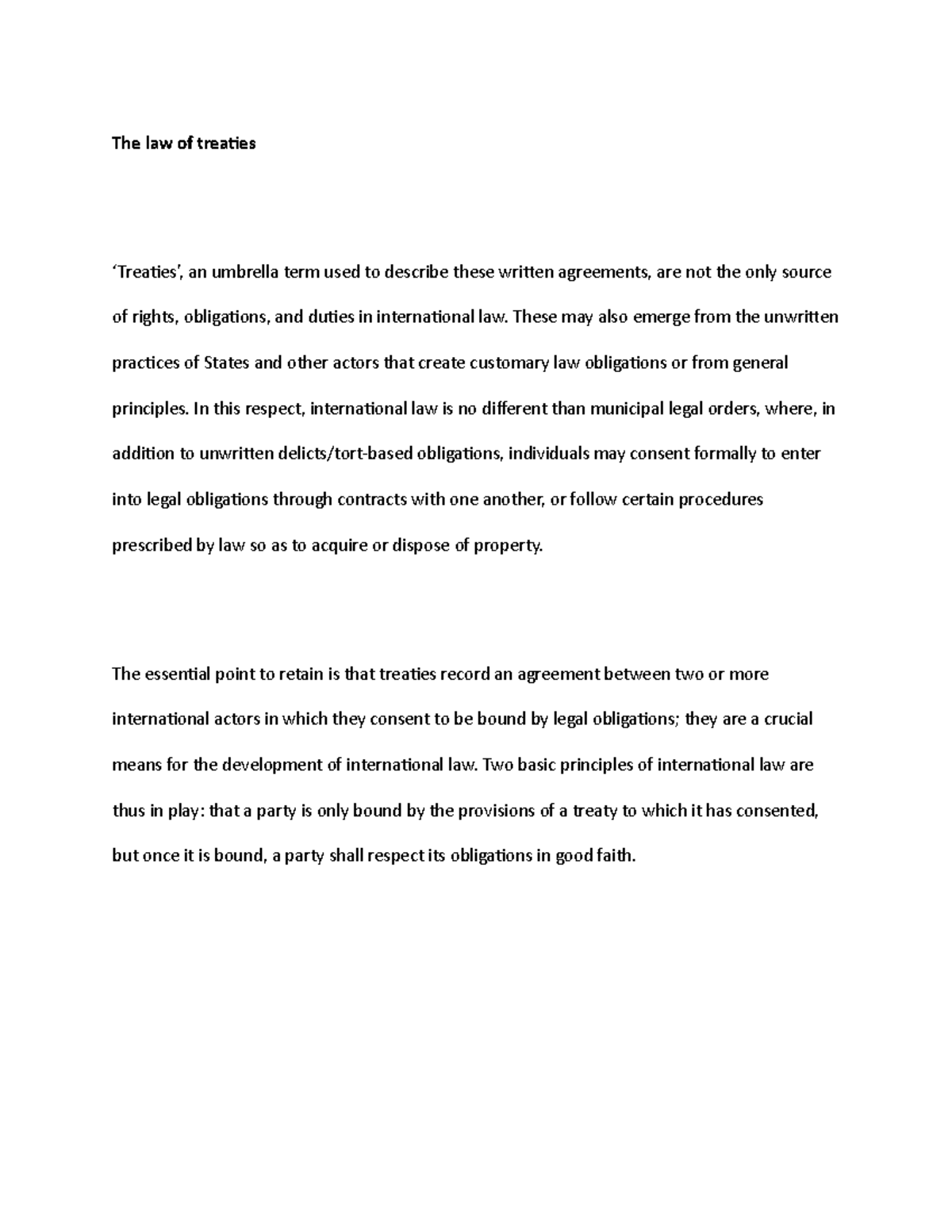 The Law of Treaties in International Law: Key Principles Explained ...