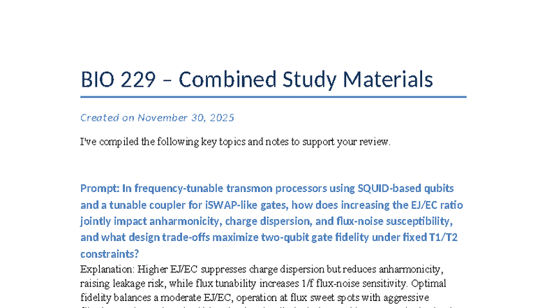 BIO 229 Comprehensive Study Guide for Key Topics and Concepts - Studocu