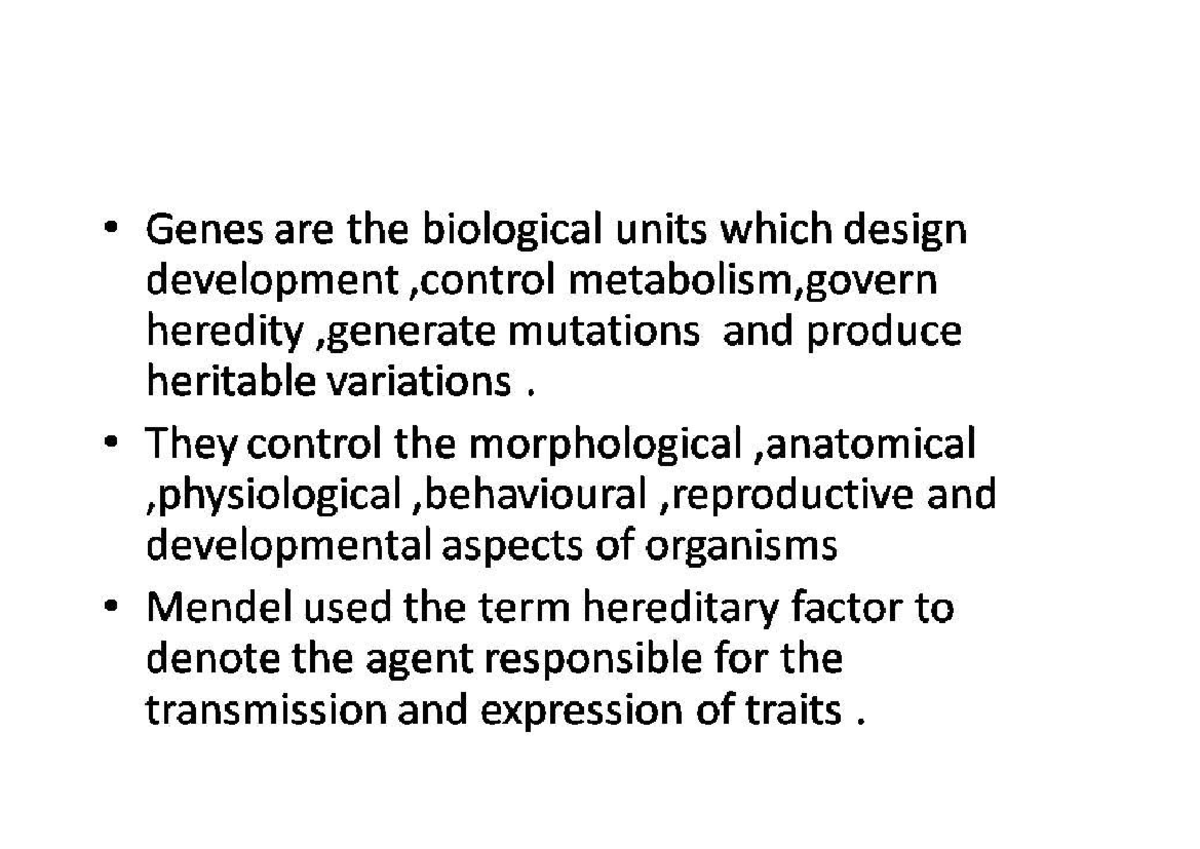 Concept of Gene & Split Genes: Key Insights and Definitions - Studocu
