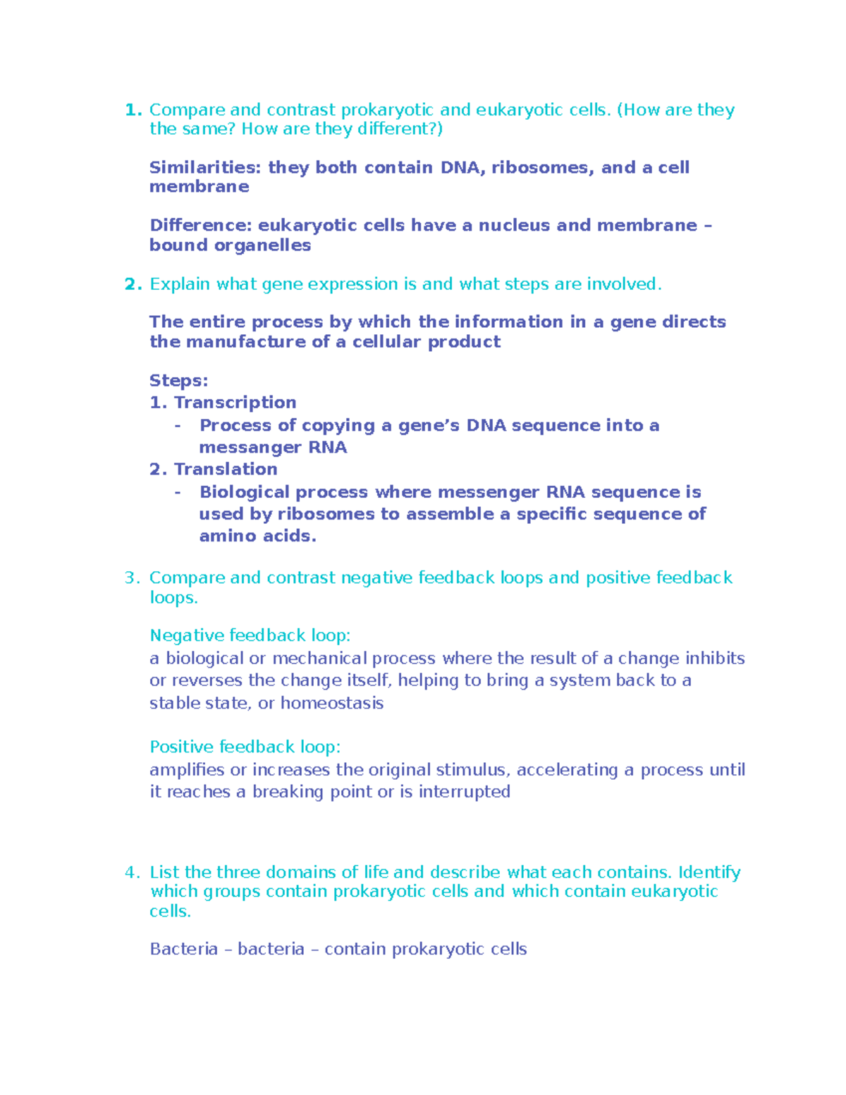 Biology 101: Study Guide on Cell Structure & Function Concepts - Studocu