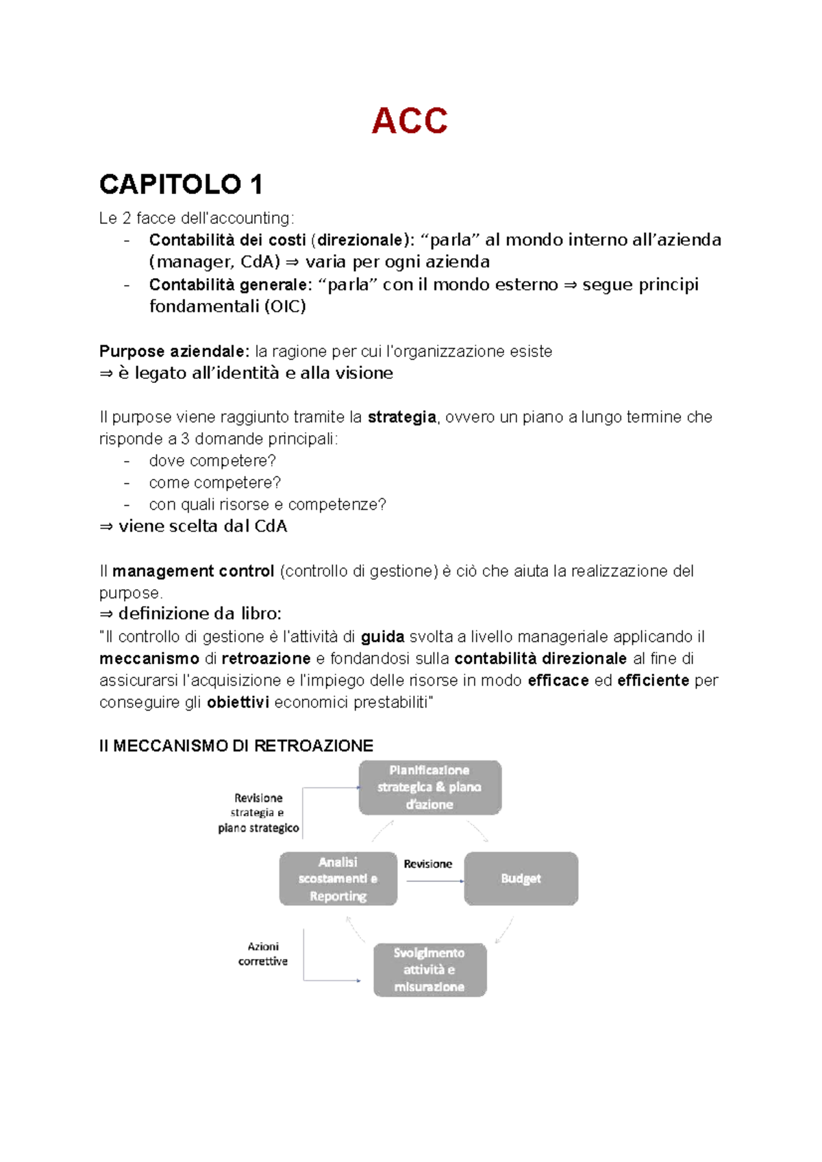 ACC CAPITOLO 1-9: Contabilità dei Costi e Controllo di Gestione - Studocu