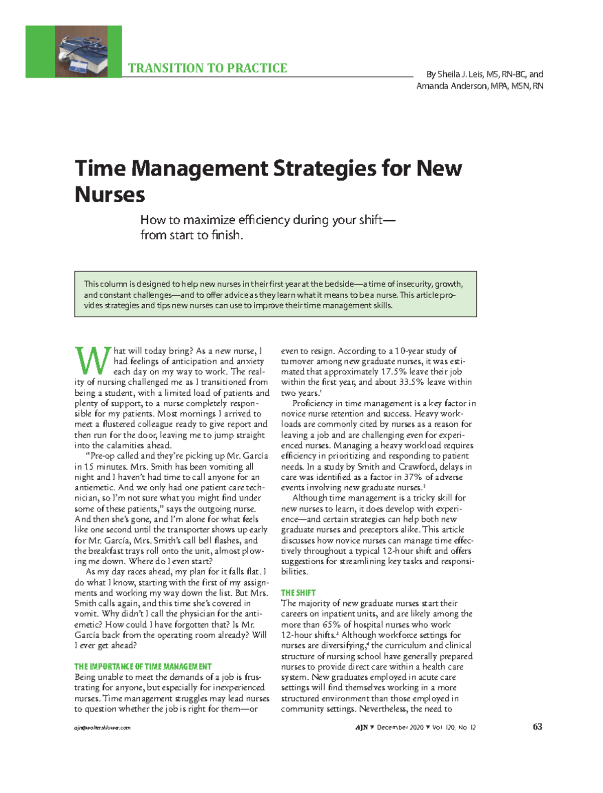 Time Management Tips for New Nurses: Mastering the 12-Hour Shift - Studocu