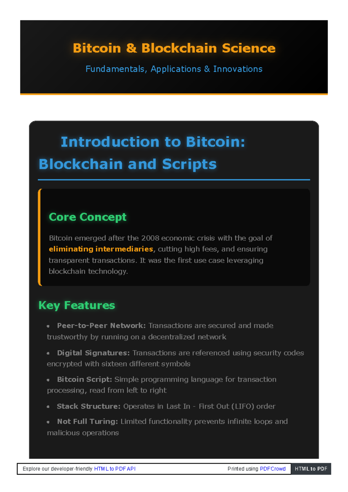 Blockchain Unit 3 Notes: Bitcoin Fundamentals & Applications - Studocu