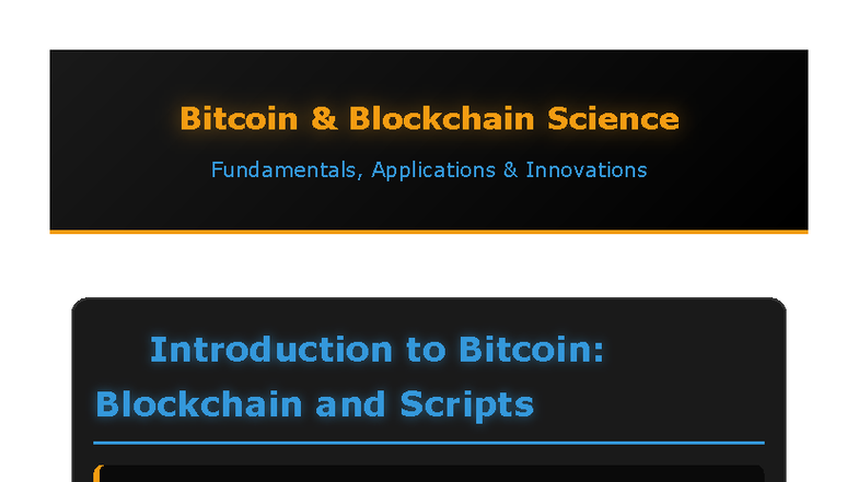 Blockchain Unit 3 Notes: Bitcoin Fundamentals & Applications - Studocu