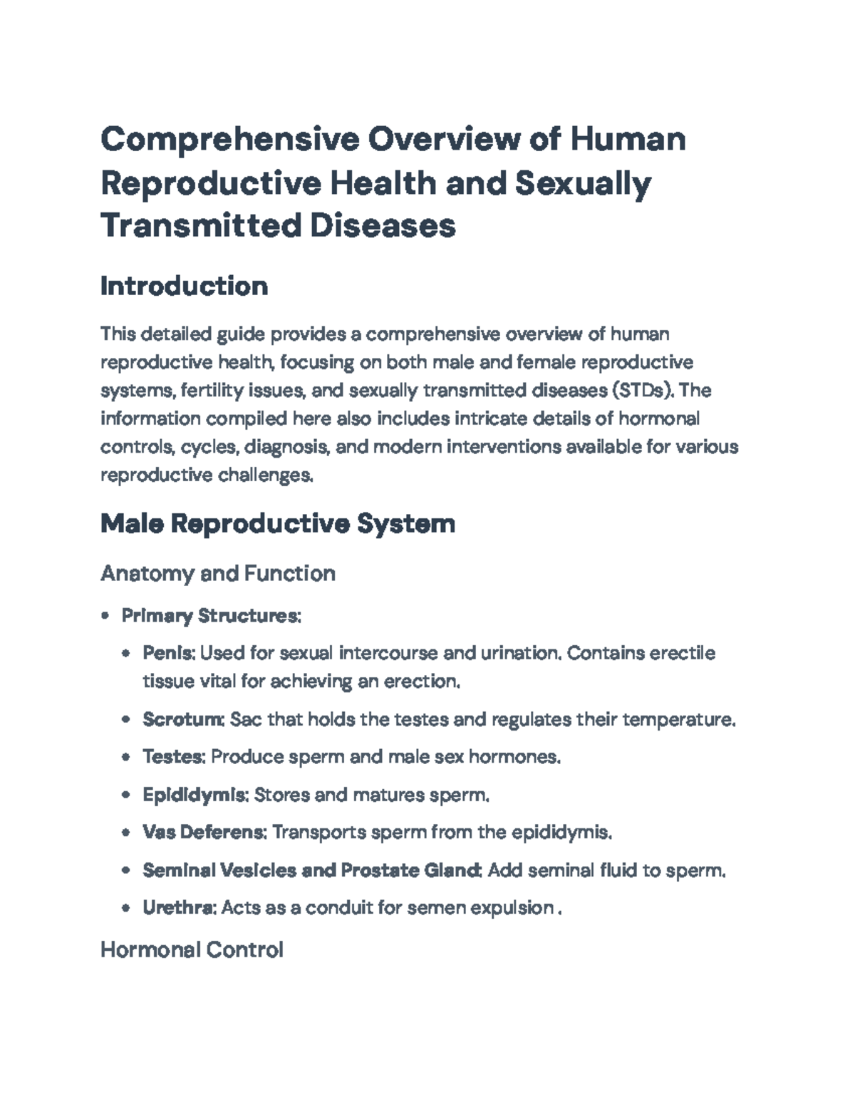 Comprehensive Guide to Reproductive Health & STDs: A Detailed Overview ...