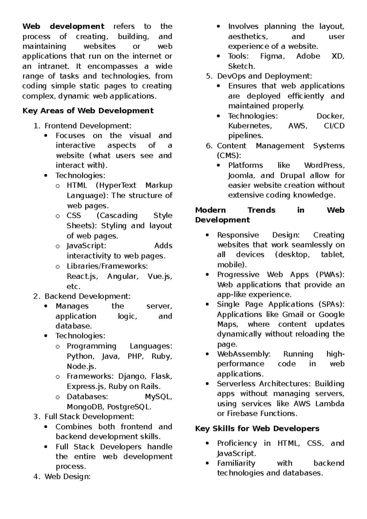 Web Development Using HTML 5 - Web development refers to the process of ...