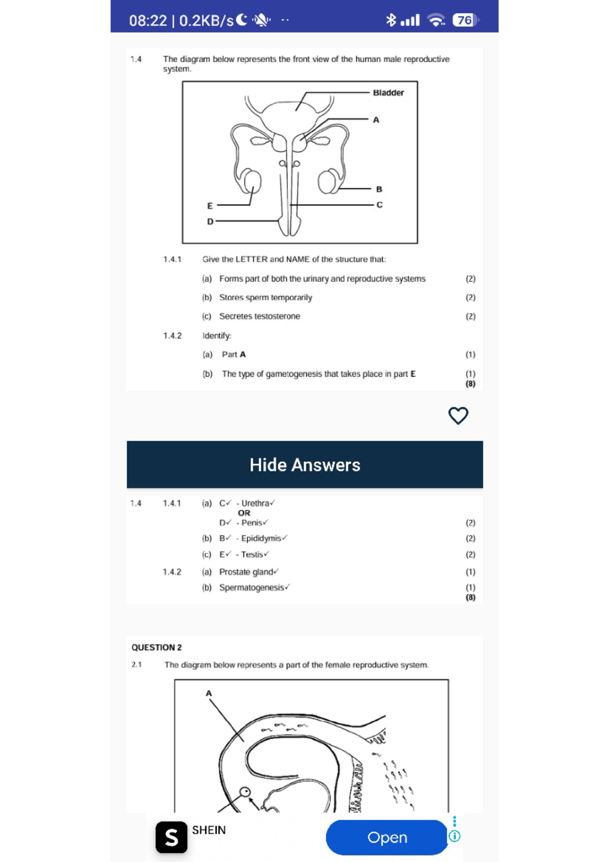 Life Sciences 08:22 Human Reproduction Study Notes - Studocu